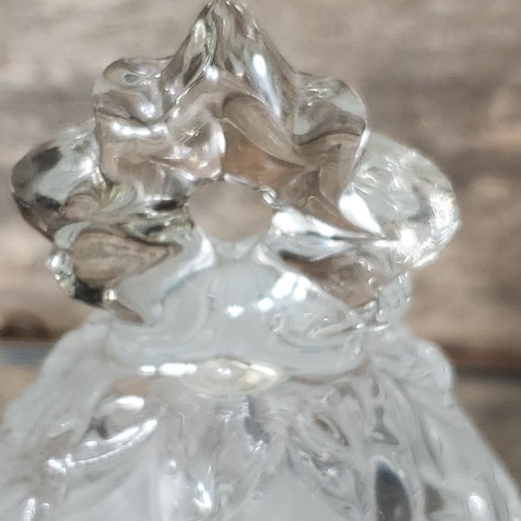 Mikasa Winter Dreams Crystal Christmas Tree Bell - Frosted Tree - Vintage - Picture 4 of 8